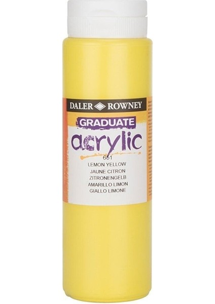 Graduate Akrilik Boya 500ML N:651 Lemon Yellow