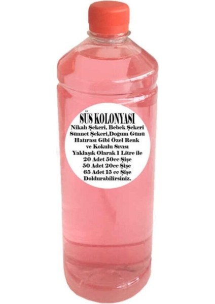 Lavanta Kokulu Sıvı Şişe Süsü Için Süsü Kolonyası - 1 Litre Pembe