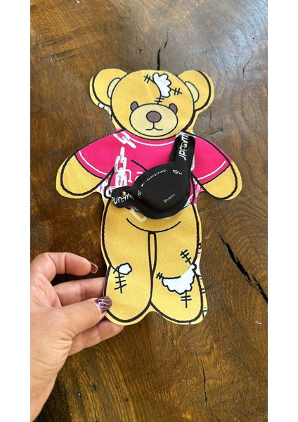 SÜNGE4R Çantalı Ayı Renkli Ayıcık Arma Dikiş Aplike 28X19 cm