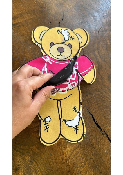 SÜNGE4R Çantalı Ayı Renkli Ayıcık Arma Dikiş Aplike 28X19 cm fiyatları