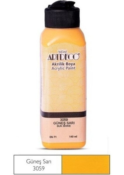 Gu?neş Sarı Yeni Formül Akrilik Boya 140 ml