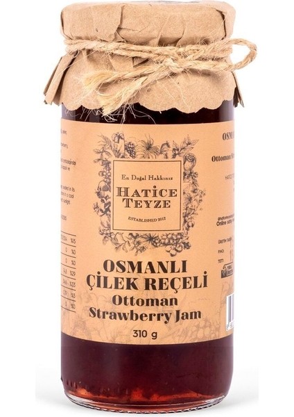 Osmanlı Çilek Reçeli -310 gr