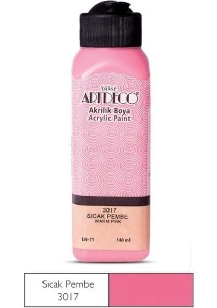 Sıcak Pembe Yeni Formül Akrilik Boya 140 ml