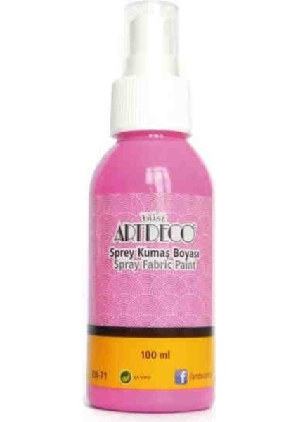 Sprey Kumaş Boyası 1204 Pembe 100 ml