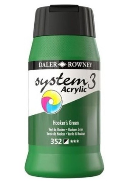 System 3 Akrilik Boya 500ML 352 Hookers Green