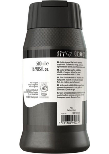 System 3 Akrilik Boya 500ML 040 Process Black fiyatları