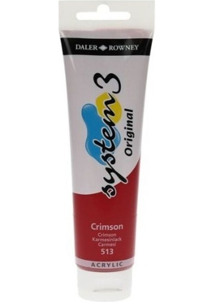 System 3 Akrilik Boya 150ML 513 Crimson fiyatları