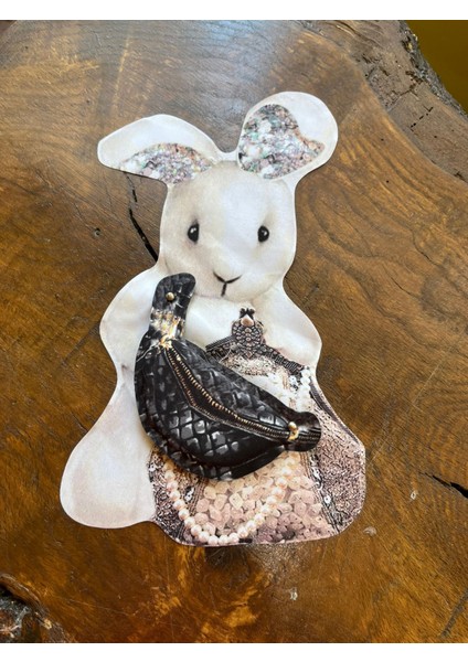 Sünger Çantalı Tavşan Arma Dikiş Aplike 25X15 cm modelleri