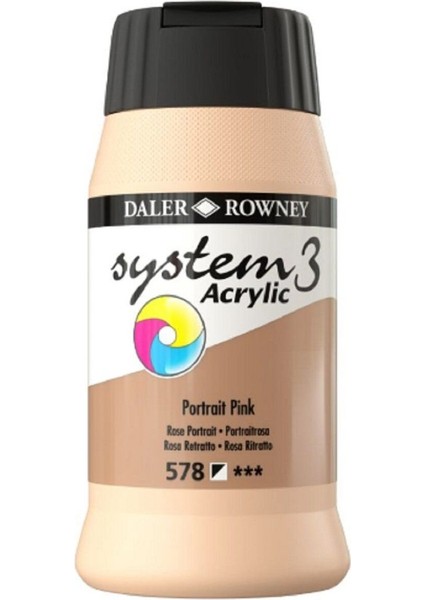 System 3 Akrilik Boya 500ML 578 Flesh Tint fiyatları