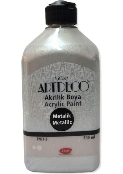 Metalik Akrilik Boya Gümüş 3722 - 500ML