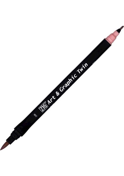 Art&graphic Twin Çift Uçlu Keçe Grafik Kalemi 230 Gül Pembe