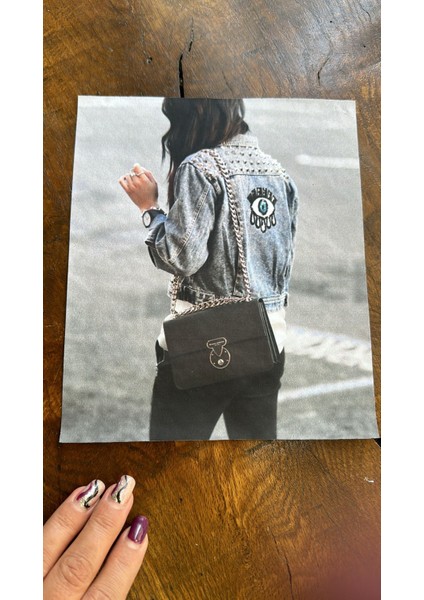 Nazar Boncuklu Kot Giyimli Arma Dikiş Giyim Aplike 23X19 modelleri