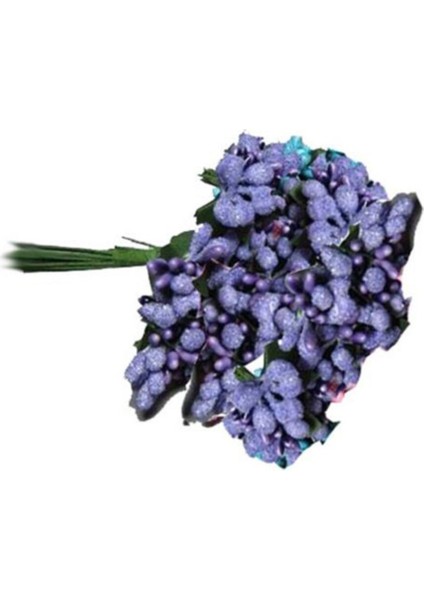 Çiçek Akrilik Iri Cipso Görünümünde Pıtırcık - 144 Adet Lila 8x2 cm