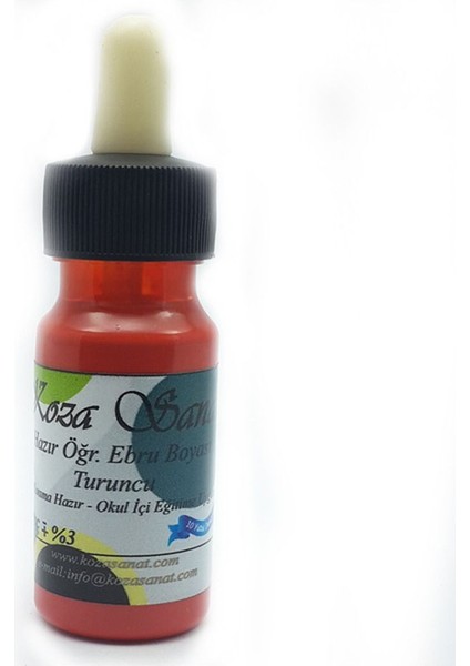 Hazır Ebru Boyası Damlalıklı Turuncu