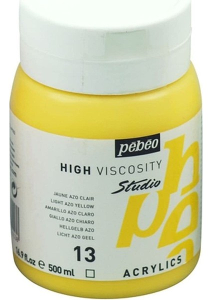 Studio Akrilik Boya 500ML N:13 Light Azo Yellow