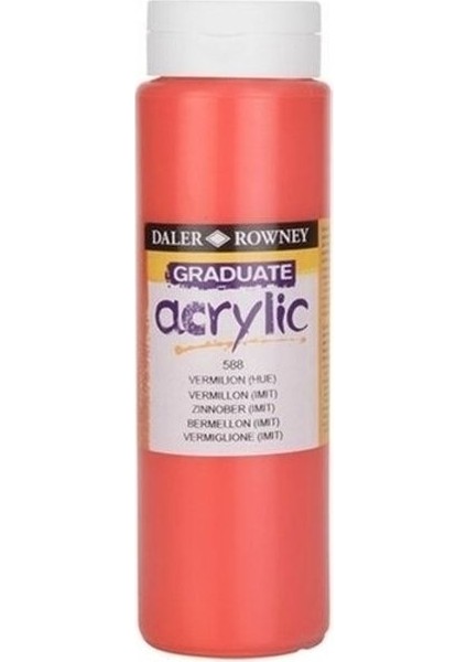 Graduate Akrilik Boya 500ML N:588 Vermilion Hue