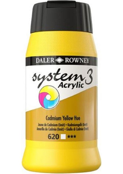 System 3 Akrilik Boya 500ML 620 Cadmium Yellow Hue