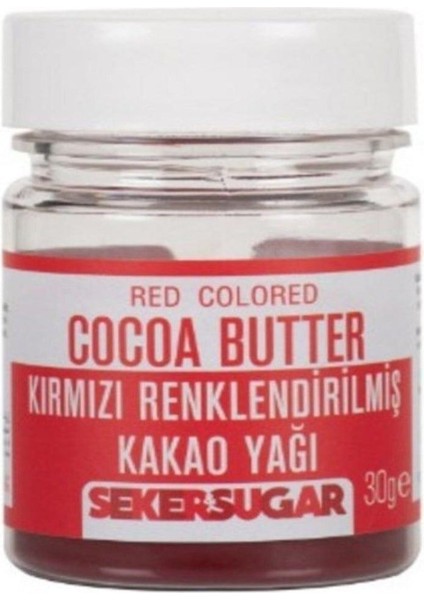 Kırmızı Yenilebilir Kakao Yağı 30 gr