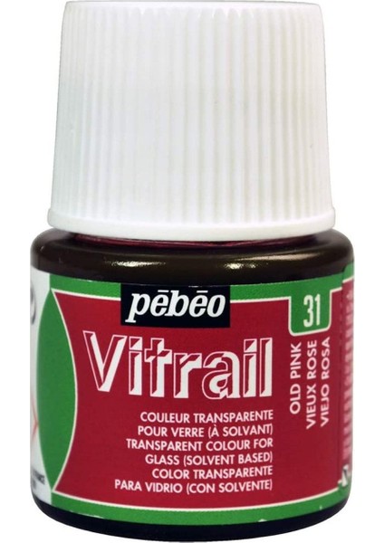 Vitrail Cam Boyası 45ML - 31 Old Pink modelleri