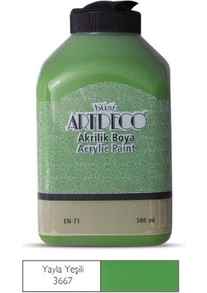 500ML 3667 Yayla Yeşili Akrilik Boya