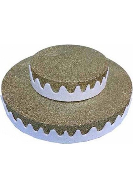 Strafor Pasta 2 Katlı - Strafor Stand 2 Katlı Altın 29.4x9 cm