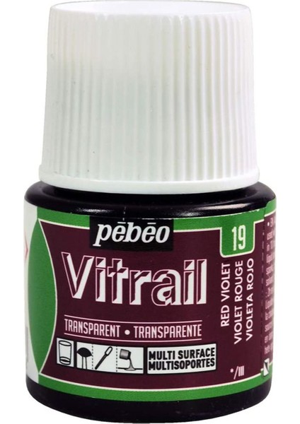Vitrail Cam Boyası 45ML - 19 Red Violet