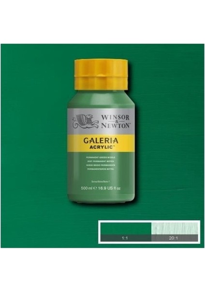 Galeria Akrilik Boya 500ML. 484 Permanent Green Medium