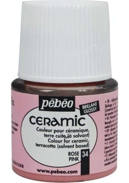 Ceramic 34 Pink Seramik Boyası 45 ml