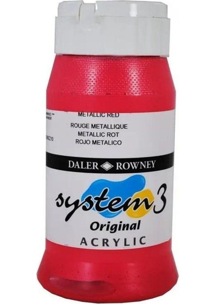 System 3 Akrilik Boya 500ML 720 Metallic Red modelleri