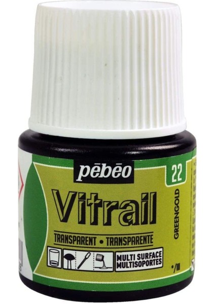 Vitrail Cam Boyası 45ML - 22 Greengold