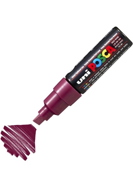 Posca Marker Pc-8k Bold 8.0 mm Red Wine