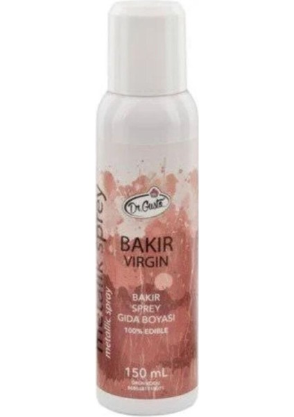 Bakır Metalik Sprey Gıda Boyası 150 ml