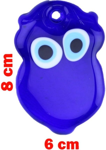 Cam Nazar Boncuğu Delikli Baykuş Modeli Küçük 6x8 Cm fiyatları