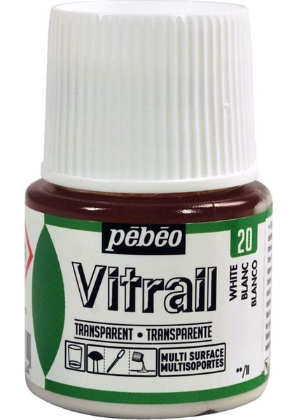 Vitrail Cam Boyası 45ML - 20 White fiyatları