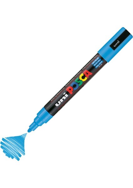 Posca Marker Pc-5m Medium 1.8-2.5 mm Sky Blue