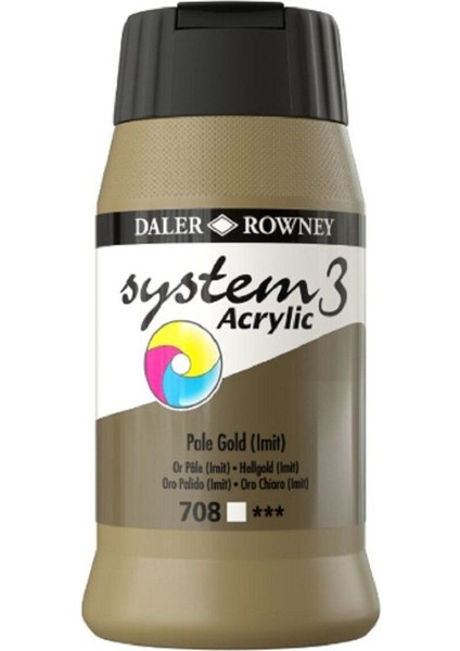 System 3 Akrilik Boya 500ML 708 Pale Gold Imit fiyatları