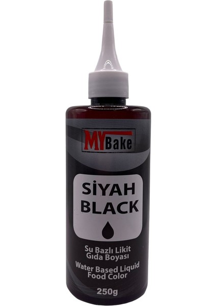 Su Bazlı Likit Gıda Boyası 250 ml Siyah