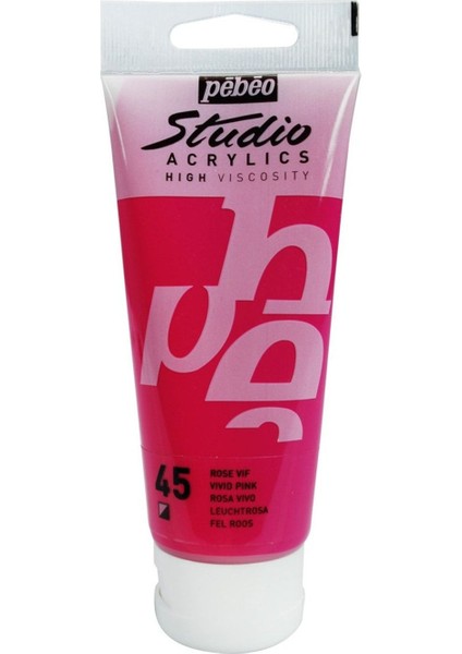 Studio Akrilik Boya - Vivid Pink - 100 ml - N:45