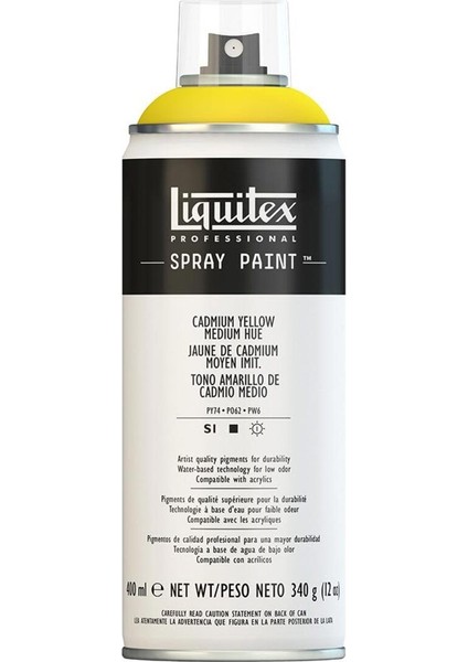 Professional Akrilik Sprey Boya 400 ml Cadmium Yellow Medium Hue 830