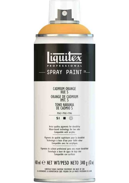 Professional Akrilik Sprey Boya 400 ml Cadmium Orange Hue 5