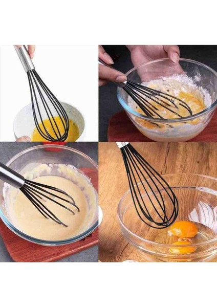 Silikon Çırpıcı, Paslanmaz Sap, 30 cm modelleri