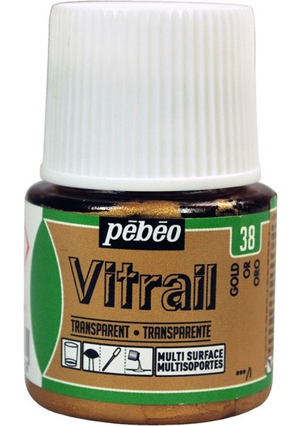 Vitrail Cam Boyası Transparan Gold 45 ml
