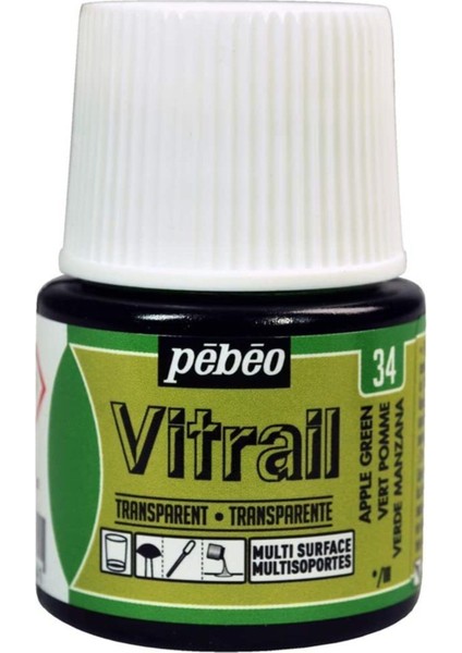 Vitrail Cam Boyası 45ML - 34 Apple Green
