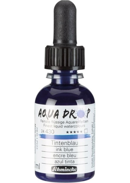 Aqua Drop Sıvı Sulu Boya 30 ml Ink Blue