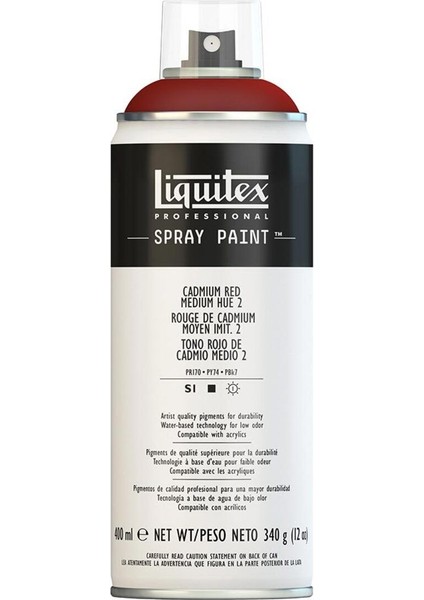 Professional Akrilik Sprey Boya 400 ml Cadmium Red Medium Hue 2 2151 S1