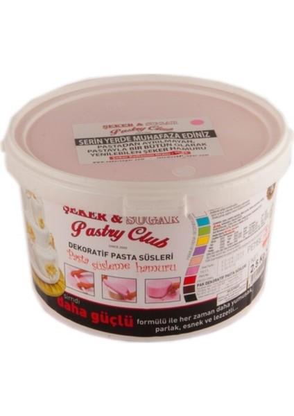 Şeker Hamuru 2.5 kg Açık Pembe