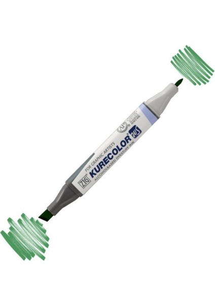Kurecolor Twin S Marker KC3000 Çift Uçlu Grafik Markörü NO:506 Ocean Green