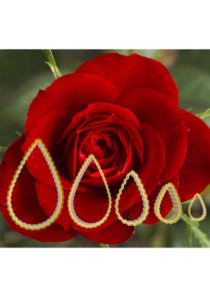 Çiçek Yapım Seti - Gül ( Kurabiye - Kek ) 2.2 x 3 x 4.2 x 5.8 x 7.2 cm