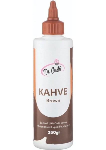 Su Bazlı Kahve Sıvı Gıda Boyası 250 gr