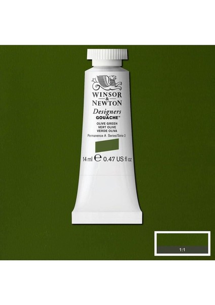 Winsor & Newton Designers Guaj Boya 14ML Olive Green 447 S.2